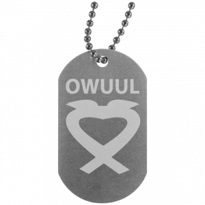 OWUUL WHITE LOGO - UN4004 Silver Dog Tag