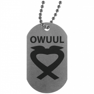 OWUUL BLACK LOGO - UN4004 Silver Dog Tag