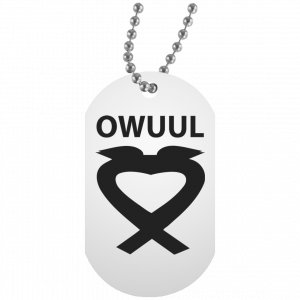 OWUUL BLACK LOGO - UN5588 White Dog Tag