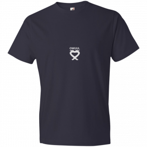 OWUUL SMALL WHITE LOGO - 980 Anvil Lightweight T-Shirt 4.5 oz